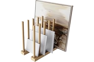 UNZERO Kunst-Aufbewahrungsregal, Holzaufbewahrungsständer für Leinwandbretter, Panel, Rahmen, Zeichenbrett, Drucksachen, Papierblock, Trägerplatte (21,1 cm T x 38,1 cm B x 34,8 cm H)