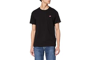 Levi's Mężczyźni Ss Original Housemark Tee T-Shirt, Stonewashed Black, L