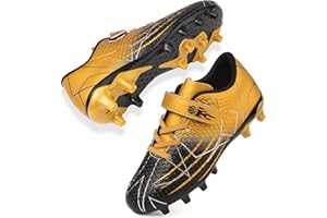 Mufanton Chaussures de Football Garçon Crampons Enfant Professionnel Chaussure de Foot Low-Top Spike Entrainement Chaussures de Sport en Plein Athlétisme Compétition