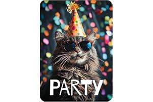 ‎PACKLIST PACKLIST® Einladungskarten Katzen-Party – 12x Perfekte Geburtstagseinladungen – Einladungskarten für Jungen & Mädchen, ideal für eine unvergessliche Feier für alle Katzenliebhaber!