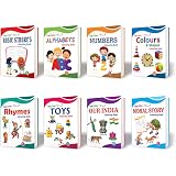 Colouring Books Collections for Early Learning by InIkao(english) : Pack of 8 Copy Coloring Books on alphabets, numbers…