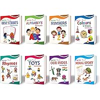 Colouring Books Collections for Early Learning by InIkao(english) : Pack of 8 Copy Coloring Books on alphabets, numbers…
