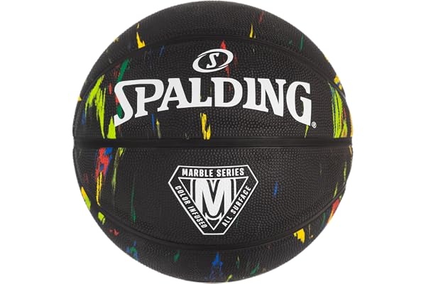 Spalding Ballon de Basket d'extérieur Multicolore Marble Series