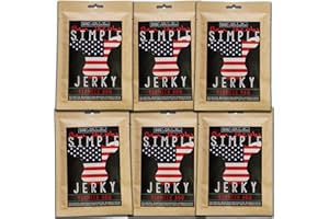 BEN JACOBS Beef Jerky Carne de vaca Caja de muestra de cecina, 6 x 50 g, carne de vacuno austriaca de primera calidad alimentada con pasto, sin aditivos ni conservantes (6 x 50g, Redneck BBQ)