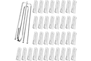 Vegena Gardinenhaken - 60 Stück Edelstahl Vorhänge Haken mit 4 Zinken, Klammer Klemmhaken Gardinenhaken Pinch Pleat Clips Haken für Gardinen und Vorhangringe