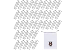 JTMKYO 40 pieces of curtain four-claw hooks, metal curtain hook clips, metal curtain hooks for thick curtains, pinch pleat curtain hooks, pencil pleat curtain hooks