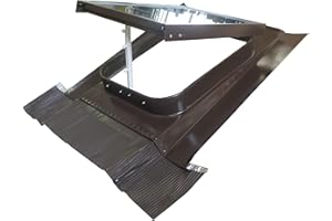 LUXTIG Lucernario Vetro Temperato - 45x60 cm - Acciaio - Testa di moro - Modello per Sottotetto non abitato - Adatto per tutti i tipi di coperture - JTU