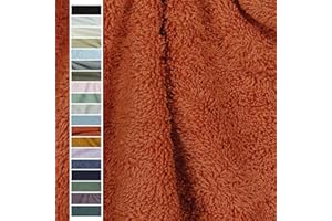 VmG-Store Tela de rizo, 15 colores para coser, tejido de rizo, 145 cm de ancho (051 I Terra)