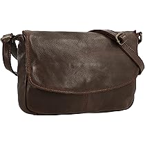 Gusti Mira leren schoudertas voor dames, vintage bruin leer, bruin, Eén Maat