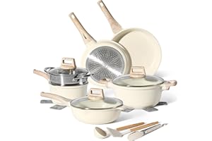 JUST PERFECTO HOUSEHOLD APPLIANCES JUST PERFECTO Batteria Pentole e Padelle a Induzione, Set Padelle Antiaderenti Per tutti i piani cottura, Batteria di pentole antiaderente 24/28cm con Coperchi, set pentole induzione senza pfoa e ptfe