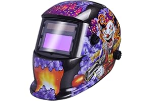 Nuzamas ad energia solare saldatore auto-oscurante maschera saldatura protezione per il viso per ARC TIG MIG grinding taglio al plasma con paralume regolabile gamma DIN4/9-13 UV/IV clown
