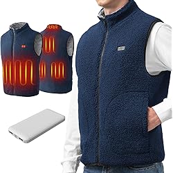 KEMIMOTO Gilet Chauffant Femme 6 Zones De Chauffage Hiver