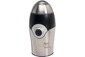 Wahl James Martin ZX595 Mini Grinder, Electric Grinders Ideal for Coffee, Nuts and Spices, Safety Lock-in Lid, Brushed Stainless Steel, 150W, Bullet Design, Corded, Silver, Capacity 70 g
