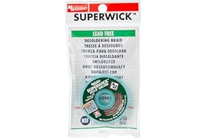 MG Chemicals 425-LF Trenza fina para desoldar Super Wick para soldadura sin plomo, 0.075 "de ancho x 5 'de largo