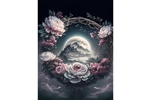 YZDZSW Diamond Painting, 5D Diamond Art Painting Kits, Crystal Strass Kreuzstich Diamant Painting Bilder Diamond Painting Mondphasen, für Handwerk Wand Decor 30x40cm