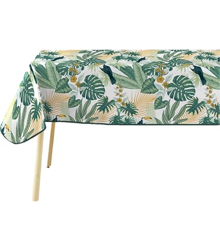 Nappe Anti-taches Fleur De Paradis - 150x240 Cm - Polyester Facile D'entretien - Déperlant