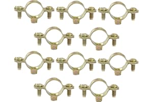 AERZETIX - C60427 - Juego de 10 abrazaderas soportes simples de fijación Ø18mm - 3/8'' - montaje en pared de tubo cobre sujeción de tornillo fontanería calefacción sanitario - en acero