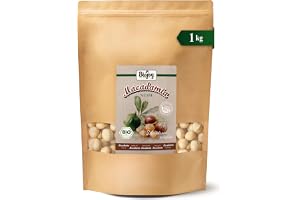 Biojoy Ekologiska macadamianötter hela, osaltade och orostade, 1 kg