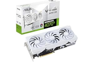 ‎ASUS ASUS TUF Gaming GeForce RTX 4070 Ti White 12GB GDDR6X OC Edition Gaming Grafikkarte Weiß (NVIDIA GeForce RTX4070Ti DLSS 3, PCIe 4.0, 2X HDMI 2.1, 3X DisplayPort 1.4a, TUF-RTX4070TI-O12G-WHITE-GAMING)