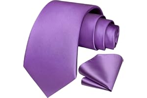 HISDERN Corbatas de Hombre Modernas Corbata Extra Larga Conjunto Corbata y Pañuelo Originales de Boda Fiesta 160 cm