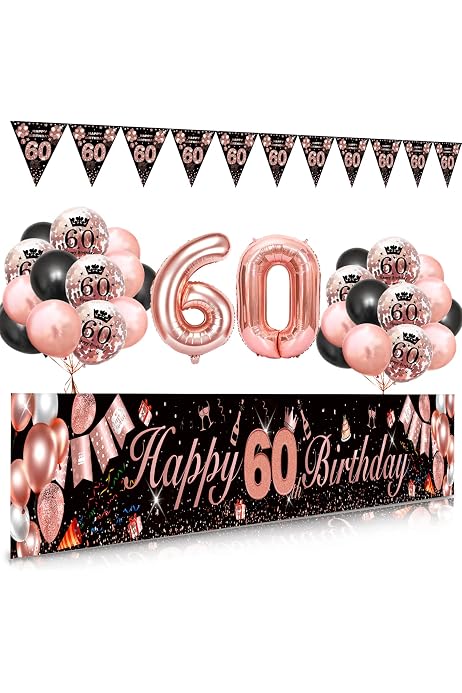 60. Geburtstag Schärpe & Krone Set – Rosegold Mit Strass Für Die Geburtstagskönigin