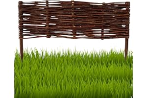 Floranica Bordures de Parterre en Saule 1 pièce 20 cm x 60 cm Clôture en Bois de Osier pour Bordure Plate-Bande Palissade Bordures de Fleurs Décoratives Panneau en Saule