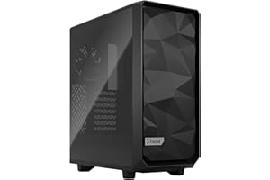 Fractal Design Meshify 2 Compact Black ATX Flexible High-Airflow Light Tinted Tempered Glass Window Mid Tower Computer Case