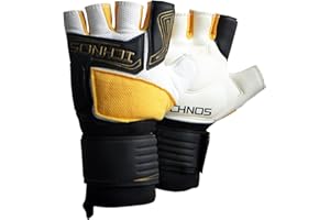Ichnos Guanti da Portiere Calcetto/Calcio a Cinque a Mezze Dita Taglia Adulto