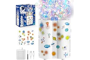P PANACARE PANACARE Astronauta Macchina Per Bolle Sapone Fuochi D'artificio Macchina, Adesivi Fai Da Te/240 Ml Soluzione/20000+ Bubble/Min Giocattoli a Bolle per Bambini Festa All'aperto Matrimonio