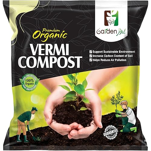 Garden Art Organic 5Kg Vermicompost Fertilizer/Earthworm Manure For Plants| For All KInd of Home and Gardening Plants and Vegetables | With Macro and Micro Nutrient (5, Kilograms)