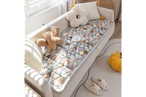 Hokuto Garden Chic Cotton Protective Couch Cover, Patio Sofa Covers, A Chic Couch Cover for Pet Owners (70 x 150cm, Blue)