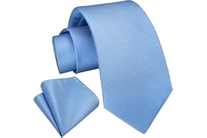 Enlision Męski krawat jednolity kolor i chusteczka elegancki klasyczny krawat zestaw na wesele impreza - wiele kolorów