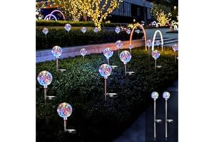 MXJFYY Weihnachten Solarlampen für Außen Garten, 2pcs Solar Globe Lichte mit 20 LEDs, Weihnachtsdekolicht, Solar LED Außen Garten Leuchten, Terrasse und Pfadbeleuchtung