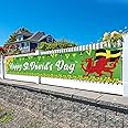 LANMOK St David's Day Decorations Happy St David's Day Banner Patriotic Themed Wales National Day Backdrop Banner with Daffodils Leek Dragon Welsh Flags for St. Davids Cymru Day Party Decor