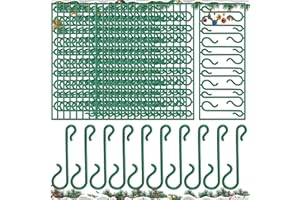 AMCHLEL 240 Pezzi Ganci Albero di Natale,Decorazioni Natalizie,Mini Ganci per Decorazioni Albero di Natale,Gancio Decorativo a Forma di S, Appendini per Ghirlanda di Natale,Vite di Natale (Verde)