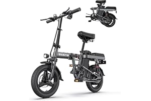ENGWE Bicicletta elettrica Mini Adulti e Adolescenti - Ebike da città 14" con pneumatico grasso, motore da 250W, batteria da 48V 10Ah, design pieghevole leggero, assorbimento degli urti, fino a 25KM/H