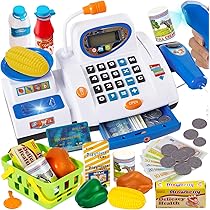 Dreamon Holz Kasse Kinder - Spielkasse Mit Scanner & Waage Für Kaufladen Ab 3 Jahren