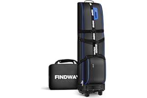 Findway Borsa Viaggio Golf con Cuscinetto Extra Rimovibile, 1680D Heavy Duty Oxford Soft-Sided Resistente All'usura e Impermeabile Custodia da Viaggio