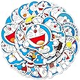 STAR WORK 50 Pcs Cute Stickers, Cartoons,Vinyl Waterproof Stickers for Water Bottles Laptop Skateboard Journaling Scrapbook, Sticker Decals for Adults Teens Girls Kids and Women (DOREMON)