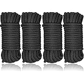4 x 10 m Sex Bondage Rope, Soft Bondage Rope, Black Cotton Rope for SM Sex Toy, Bondage Set, Bondage Set, All-purpose Rope, B