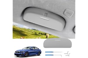 LUWU Compatible with BMW Car F30 F10 F12 F01 G20 G30 G32 G11 X1 X3 X5 X7 Glasses Holder Sunglasses Holder Eyeglasses Mount for Car Sun Universal Storage Box Organizer (Grey)