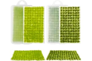 Cayway 208 PCS Herbe Modelisme Herbe Artificielle Modèle Touffe d'herbe Statique pour Feuillage pour Le Chemin de Fer de Paysage de Train
