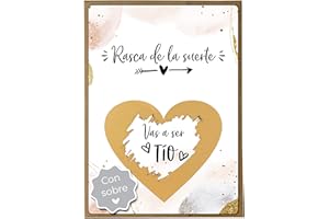 Joli Coon Tarjeta de rascar Vas a ser tio con sobre - Anunciar embarazo tio