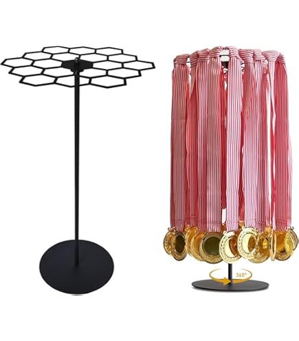 MZSX Medaillen-Ständer Drehbar - Höhenverstellbar Für über 20 Medaillen