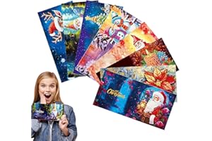 ZANKIE 8 Pack 5D 5D Greeting Cards for Adults Series Round Drill Crystal Art Craft Paint by Number Kits Friends