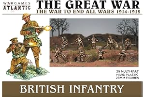 WARGAMES ATLANTIC The Great War - British Infantry 1916-18 (30 Figuras) Figuras de plástico Duro multiparte de 28 mm