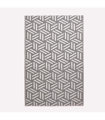 Tapis Extérieur Terrasse Réversible Rond - Tapis De Jardin Imperméable Et Résistant UV - Enid - Gris - 180 Cm - HOMESCAPES - La Poste