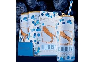 Bartenura Blueberry Moscato 4x250ml | Bursting with Juicy Blueberry Flavours and Floral Honeyed Notes | Perfect for Summer Days, Beach Parties, and Celebrations…