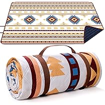 Picknickdeken waterdicht 300x300, 3 lagen verdikte extra grote strandmat met waterdichte aluminiumfolie, machinewasbaar tenttapijt, opvouwbare grote picknickdeken voor kamperen, reizen, A, 300 x 300 cm