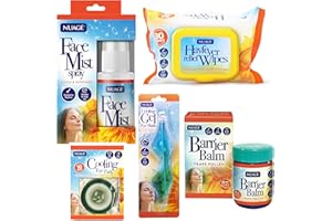 NICETER Nuage Hayfever Survival Kit Includes 30 Resealable Hayfever Relief Wipes, Barrier Balm, Face Mist Spray, Cooling Gel Eye Mask & Eye Pads | Natural Remedy for Hayferver | Suitable for Face and Hands